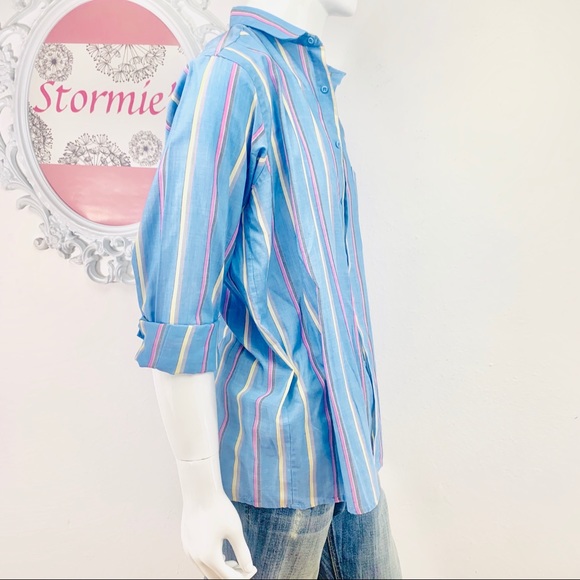 Vintage Levi’s/Striped Blue Yellow Pink White Gray - Picture 3 of 9